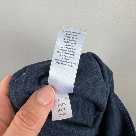 Athleta Exhale Stash Pocket Heel Tight Legging Size XS Blue Yoga Workout - Picture 12 of 12